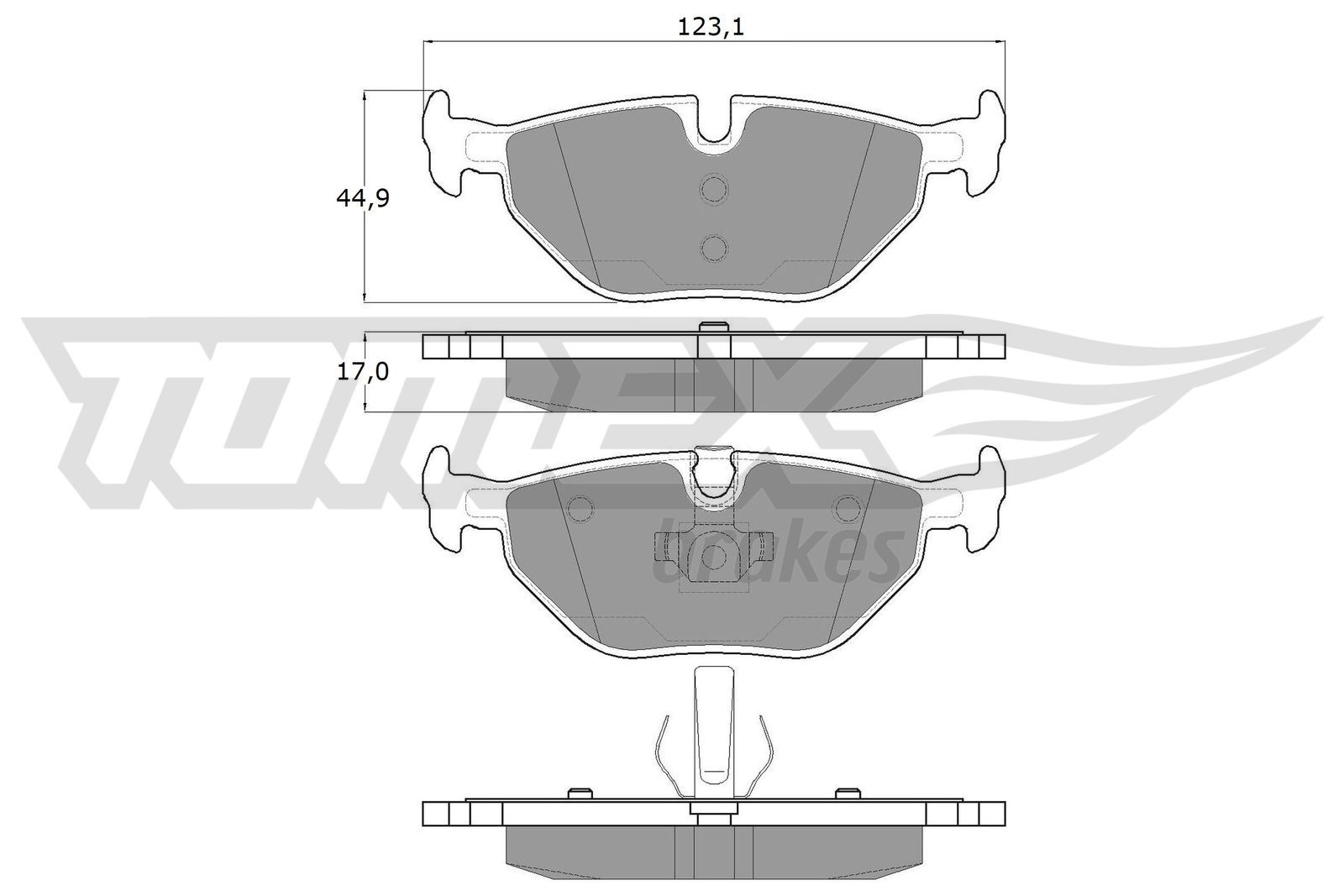 Sada brzdových platničiek kotúčovej brzdy TOMEX Brakes